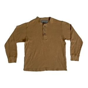 Old Navy Brown 3 Button Long Sleeve Thermal